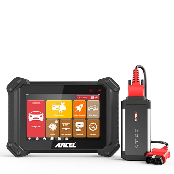 Car scanner displaying diagnostic information