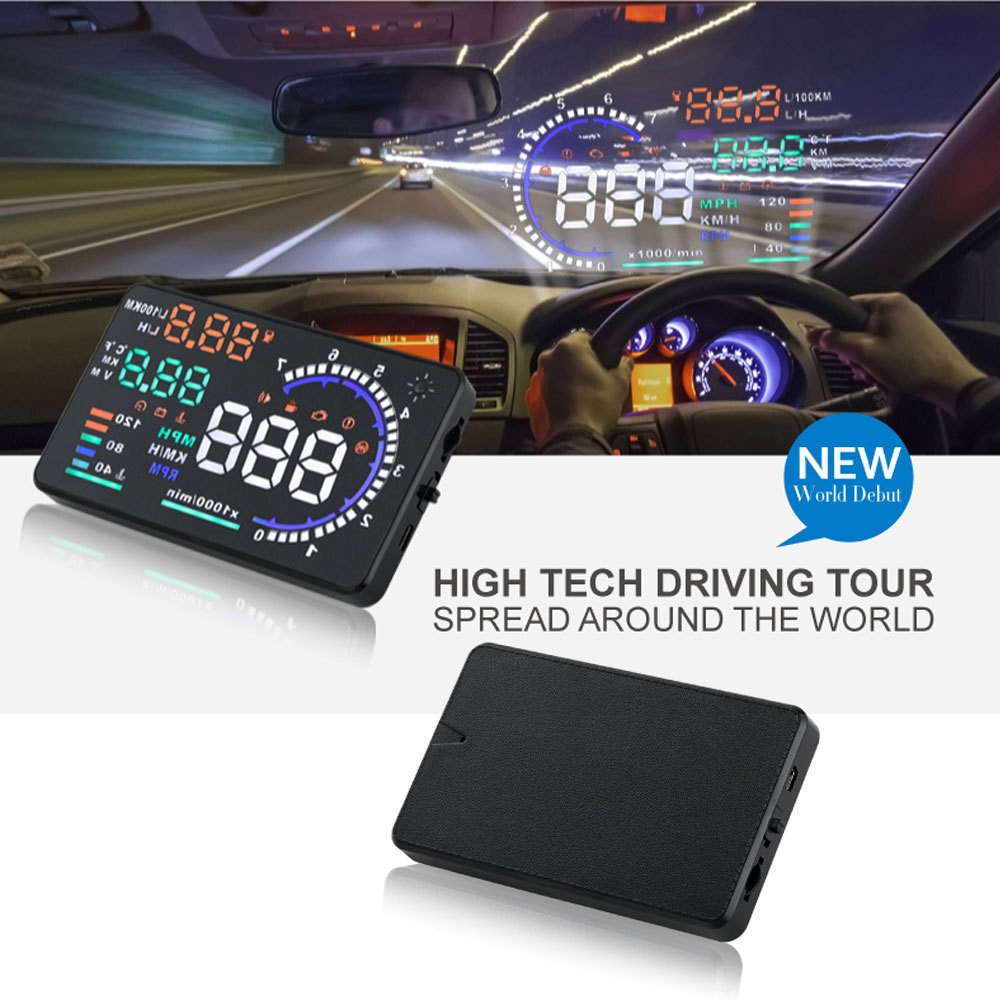HUD display on the windshield