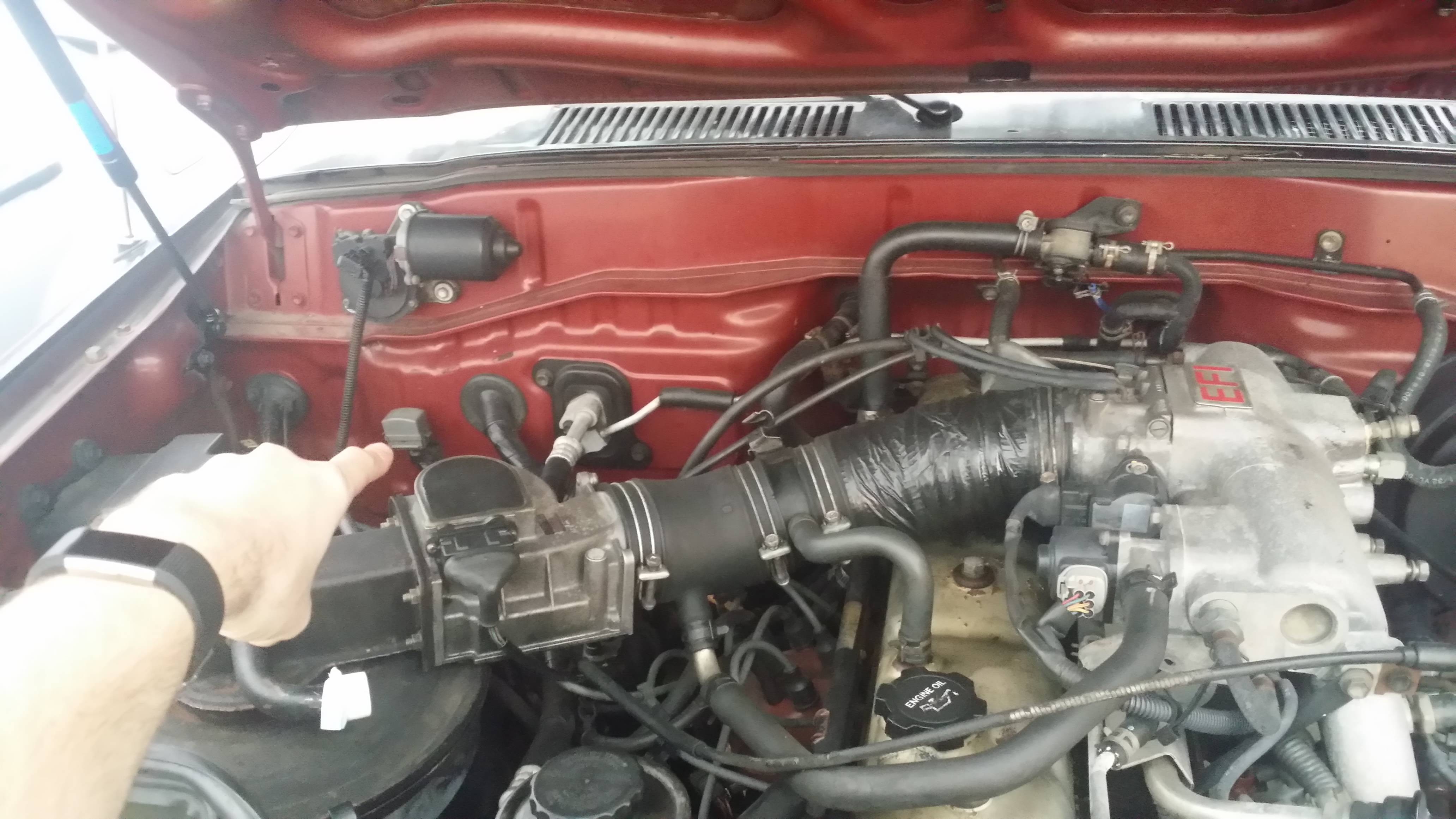 1991 FJ80 Land Cruiser Diagnostic Connector Location - Engine Bay