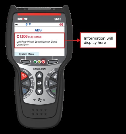 ABS Scan Tool Tutorial Interface