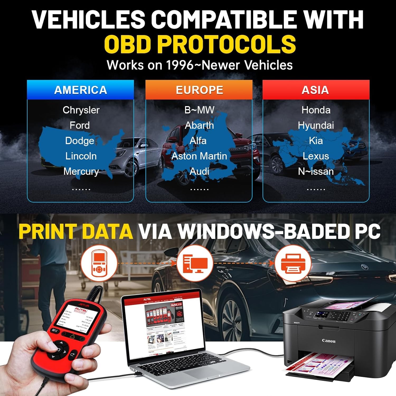 Autel Obd2 Scanner AutoLink AL549 has lifetime free update