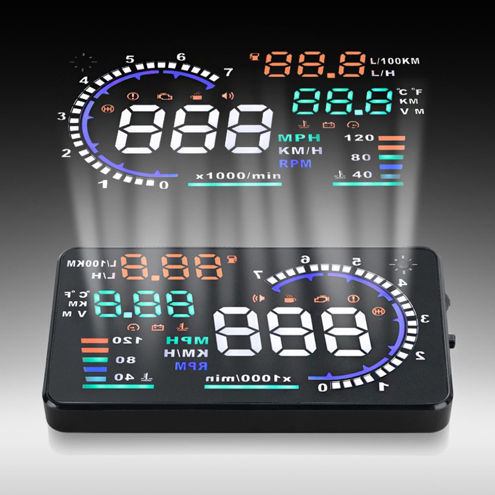 Yagu OBD2 HUD showing speed and RPM