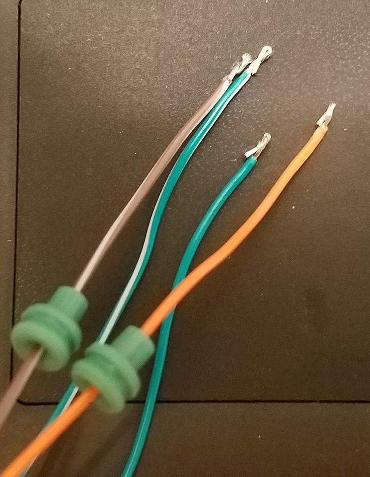 Wires prepped for 4-Pin connector