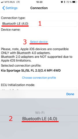 Car Scanner Settings Connection Type Bluetooth