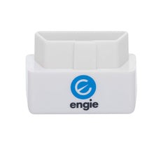 Engie OBD2 scanner connected to a car's OBD2 port for diagnostics