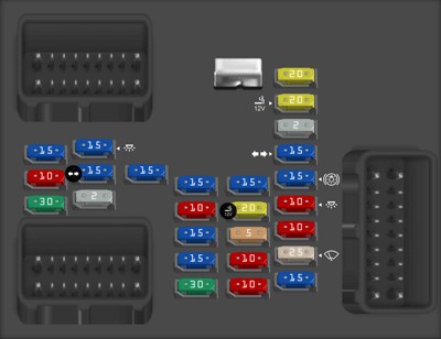 Instrument Panel Fuse Block Diagram for the 2008 Cadillac Escalade
