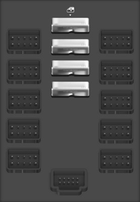 Center Instrument Panel Fuse Block Diagram for the 2008 Cadillac Escalade