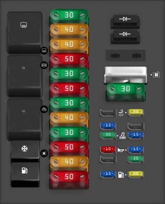 1999 Lincoln Town Car Power Distribution Box Diagram