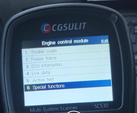 How to relearn crankshaft sensor with an obd2 scanner step 3