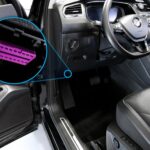 OBDII port location under the dashboard
