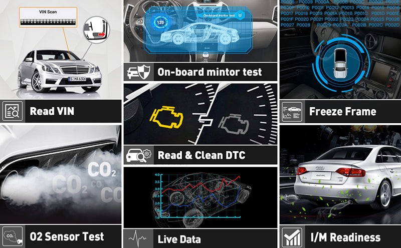Launch CRP123 OBD2 Scanner Tool Displaying Diagnostic Data