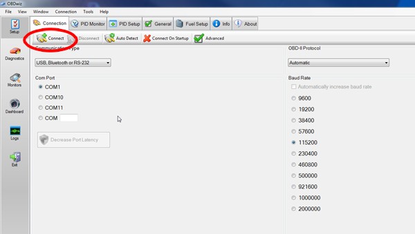 OBD2 Scanner USB Connection