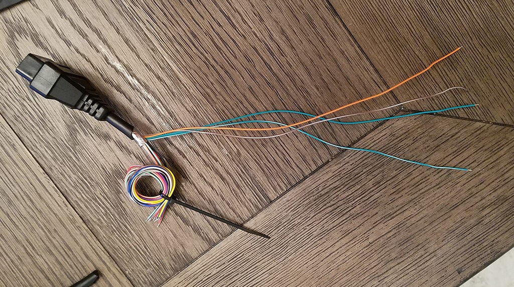 Separated 4 wires being used