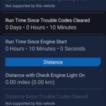 Engine Run Time Since DTCs Cleared
