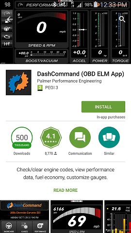DashCommand App Interface